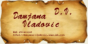 Damjana Vladović vizit kartica